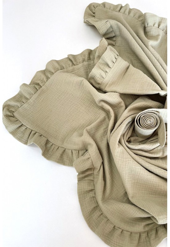 Ruffle Muslin Swaddle Blanket