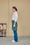 Linen waist mini apron with pockets 