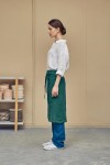 Linen waist midi apron with pockets 