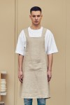 Japanese cross back linen apron 