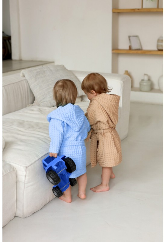 Waffle Weave Robe for Kids