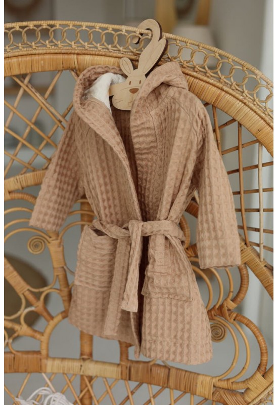 Waffle Weave Robe for Kids