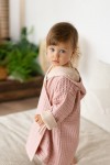 Wrap Waffle Weave Robe with Hood for Kids 