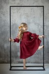 Linen dress for Girl with Long sleeves