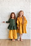 Linen dress for Girl with Long sleeves