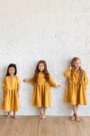 Linen dress for Girl with Long sleeves