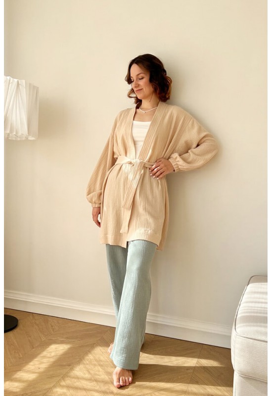 Gauze Muslin Robe | Cotton bathrobe for women