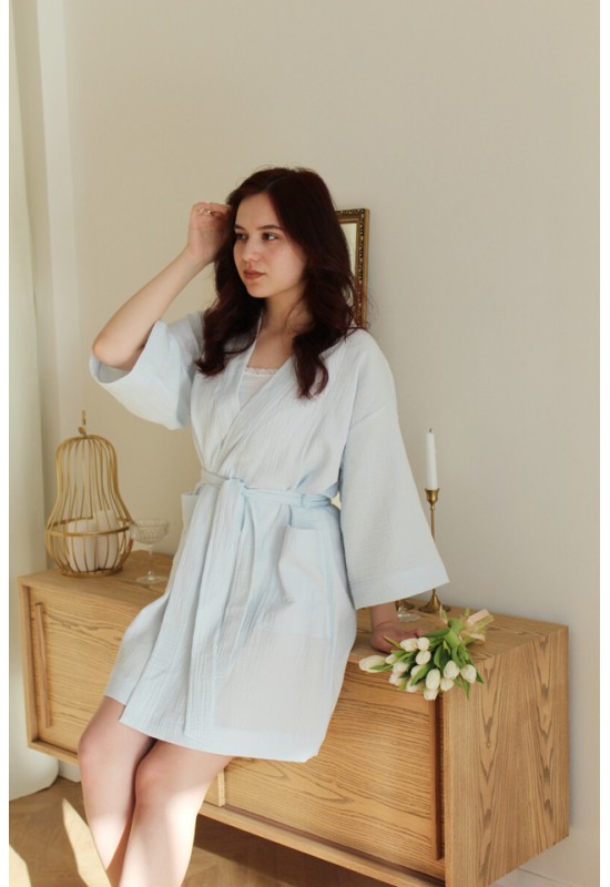 Gauze Muslin Robe | Cotton bathrobe for women