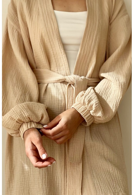 Gauze Muslin Robe | Cotton bathrobe for women