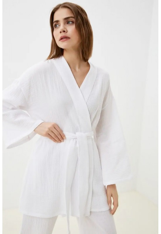 Gauze Muslin Kimono Robe Women | Cotton bathrobe