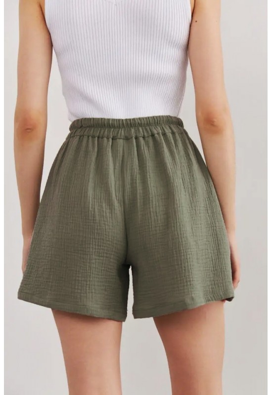 Gauze Muslin shorts | High waist Cotton shorts 