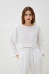 Cotton Gauze muslin crop top with Long sleeves 