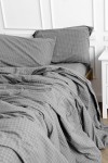 Window Pane Check Cotton Bedding | Small Grid