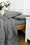 Window Pane Check Cotton Bedding | Small Grid