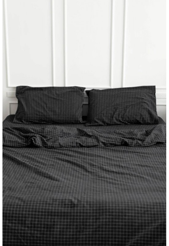 Window Pane Check Cotton Bedding | Small Grid