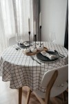 Large Grid Cotton Tablecloth: Window Pane Check 