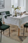 Large Grid Cotton Tablecloth: Window Pane Check 
