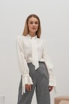 Tie Neck Linen Blouse | Women's Long Sleeves Shirt