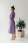 Long Linen Robe: Kimono Half Sleeves Bathrobe