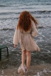 Linen Robe with Long Kimono Sleeves