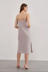 Muslin Dress with Spaghetti Straps and V-Neck 