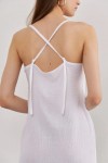 Muslin Dress with Spaghetti Straps and V-Neck 