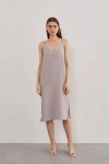 Muslin Dress with Spaghetti Straps and V-Neck 