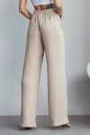 Cotton Gauze Muslin Pants: High Waist, Elastic 