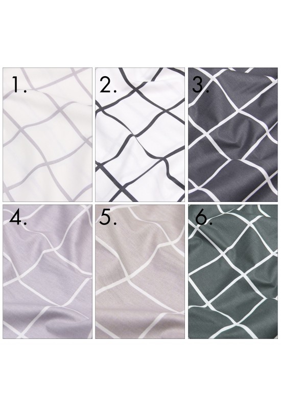 Window Pane Check Cotton Bedding: Large Grid 