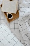 Window Pane Check Cotton Bedding: Large Grid 