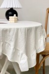 Custom Cotton Tablecloth with Ruffles