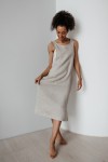 Linen Dress Wide Straps - Pinafore Dress 