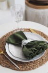 Rectangle Linen Napkins with Ruffles