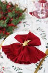 Rectangle Linen Napkins with Ruffles - Elegant Dining Essentials