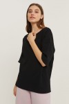 Muslin Top Short Sleeves - Loose Cotton Blouse 