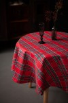 Tartan Cotton Tablecloth - Waterproof & Wipe-Clean