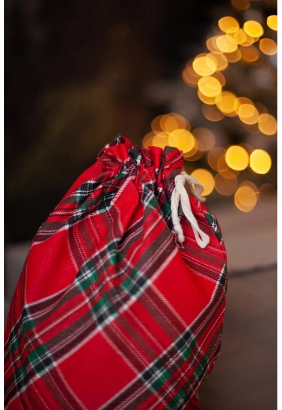 Christmas Cotton Drawstring Sack Bags - 24 Prints 