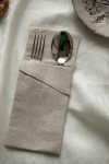  Linen Cutlery Case - Pouch for Cutlery Storage