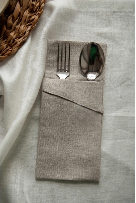 Linen cutlery case - Various Colors