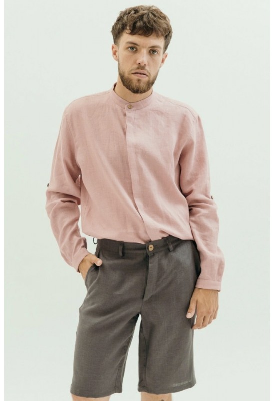 Men s Linen Shorts Classic Long Shorts for a Timeless Look