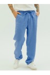 Drawstring Men's Linen Pants with Elastic Waist 