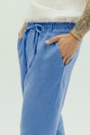 Drawstring Men's Linen Pants with Elastic Waist 