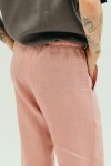 Drawstring Men's Linen Pants with Elastic Waist 