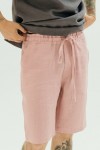 Drawstring Men's Linen Pants with Elastic Waist