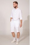 Drawstring Men's Linen Pants with Elastic Waist