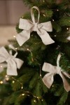  Linen Tree Bows for Christmas - Set of 6