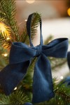  Linen Tree Bows for Christmas - Set of 6