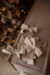  Linen Tree Bows for Christmas - Set of 6