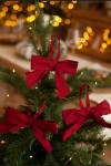  Linen Tree Bows for Christmas - Set of 6