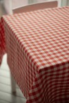 Waterproof Cotton Plaid Tablecloth - Checked Cover